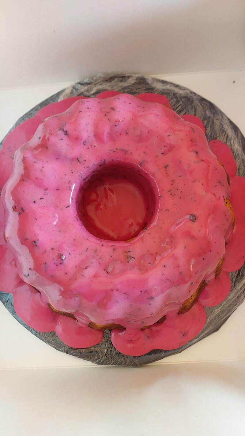 Lemon and Blueberry Bundt Cake with Blueberry Glaze